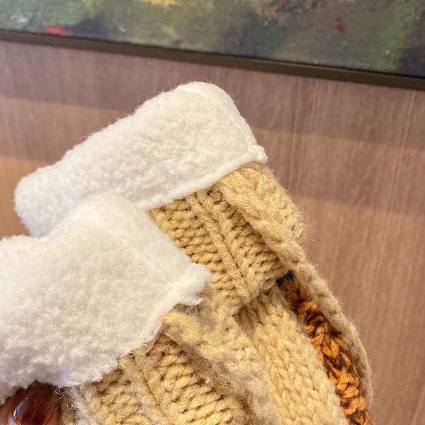 Handsker Dame Vinter Varme Handsker Moderigtige og Strikkede Handsker til Kvinder
