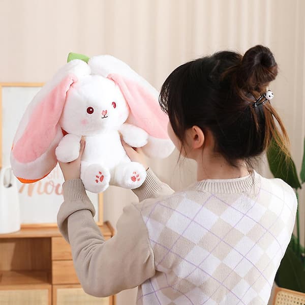 Easter Bunny Carrot Plush Toy Gift Hide And Seek Stuffed Animal Rabbit Soft Doll 2pcs 2pcs