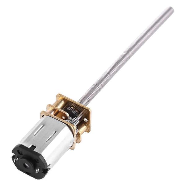 6V DC girmotor med lang gjenget utgangsaksel, 150 RPM