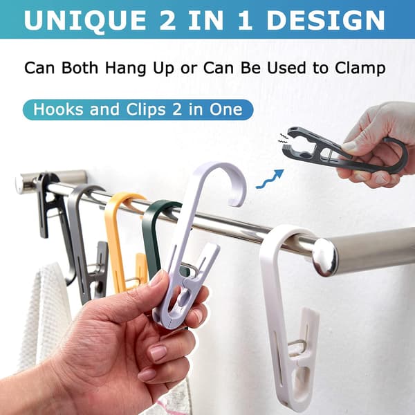 Clothes Pegs with Hanger Wardrobe Organizer Clips Socks Boots Bras Towels for Bathroom Wardrobe Kitchen Office