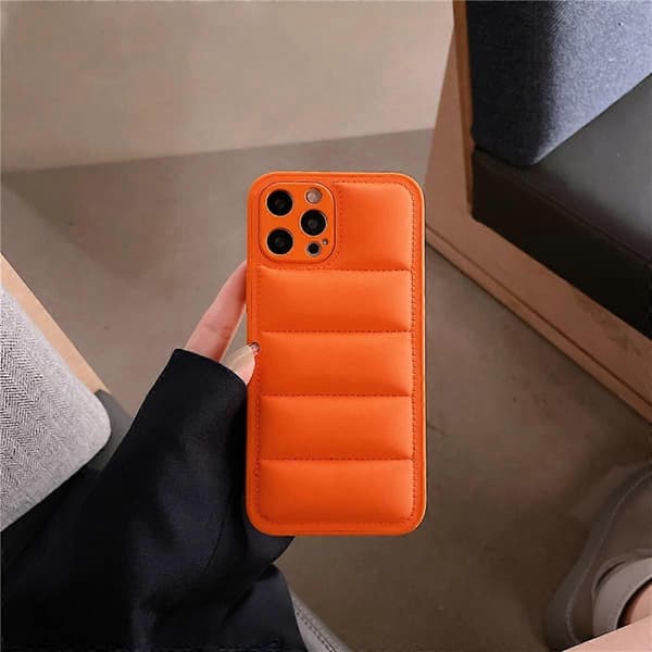 bavurmak iPhone 13 Pro Shockproof TPU PU Leather Case PC Protective Case Phone Cover with Inner Lining - Orange