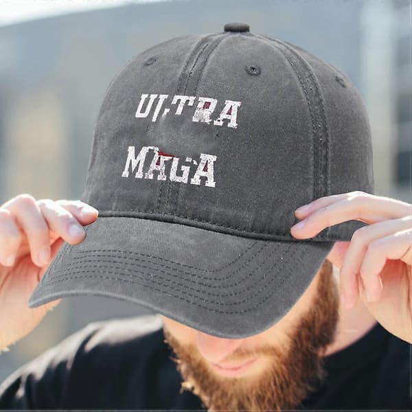 Washed Printed Adjustable Baseball Cap Worn Soft Top Sun Hat for Running Outdoor Activities