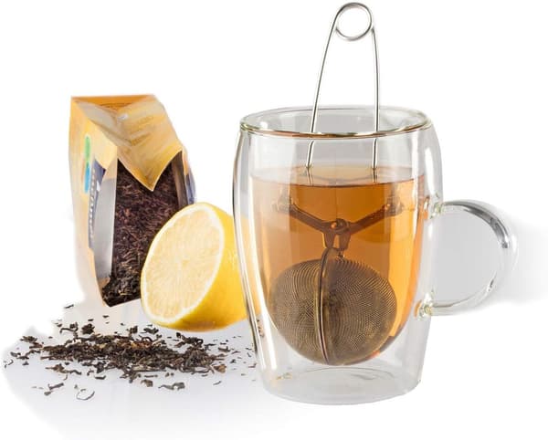 Tepose med lokk, Teatime, Ø 5 cm, lengde 16 cm, rustfritt