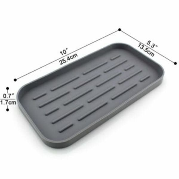 Kitchen Accessories Bathroom Sink Caddy Stylish Storage Holder Shelf Rack Organizer Grey grey