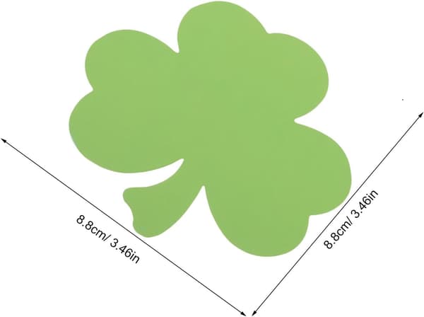 St Patrick's Day Classroom Decorations 50 Pcs Clover Shaped Writeable Cards