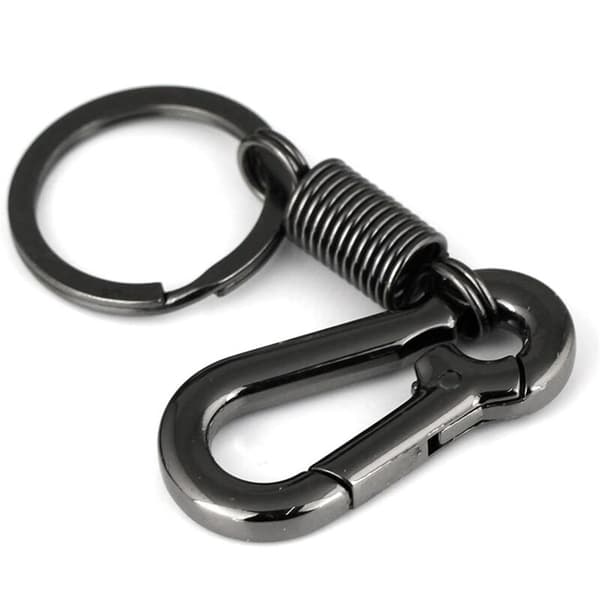 20X Business Size Heavy Duty Spring Carabiner Keychain, Black