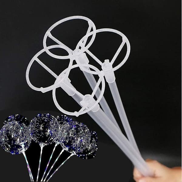 Store Ballonpinde med Kopper, 30-pak Klar Bobo Ballonpindeholder 40 cm