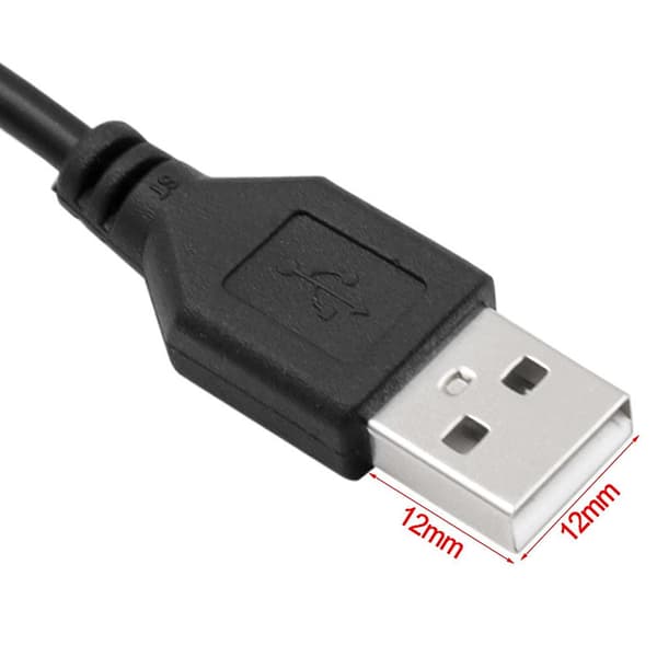 USB til DC rundt hull 3.5 * 1.35mm 5v strøm liten høyttaler ladekabel ledning 3.5mm for hvit White