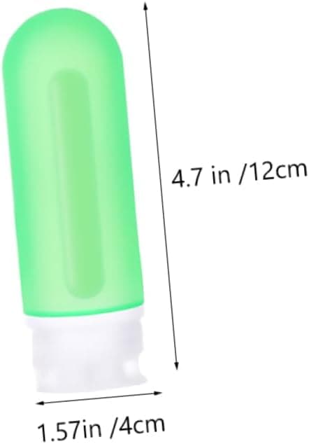5-pack läckagesäkra reseflaskor, silikonklämbehållare för schampo, balsam, kroppstvätt, lotion, bärbar