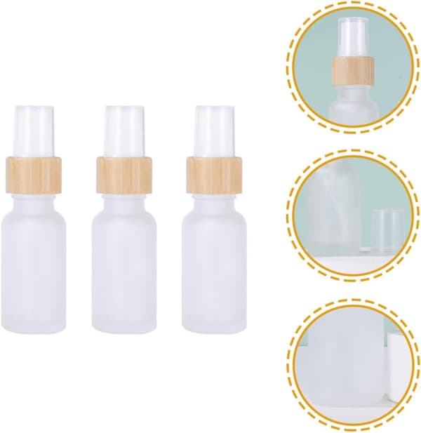 5 stk 20 ml parfymeflasker i tre, små påfyllbare reisebeholdere for menn og kvinner