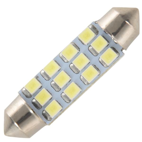 4 pcs 42 mm 12 SMD 3528 LED White Car Interior C5W Dome Festoon Bulb Lamp DC 12V