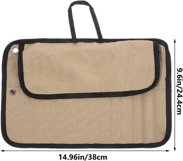 Camping Cutlery Set Utensil Bag, 5 Pieces Portable Nylon Utensil Kit Including Chopsticks Spoon Fork