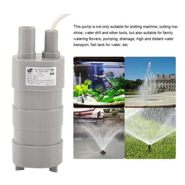 DC 12V Small Submersible Deep Well Water Pump 5.5*2.1 Female Plug