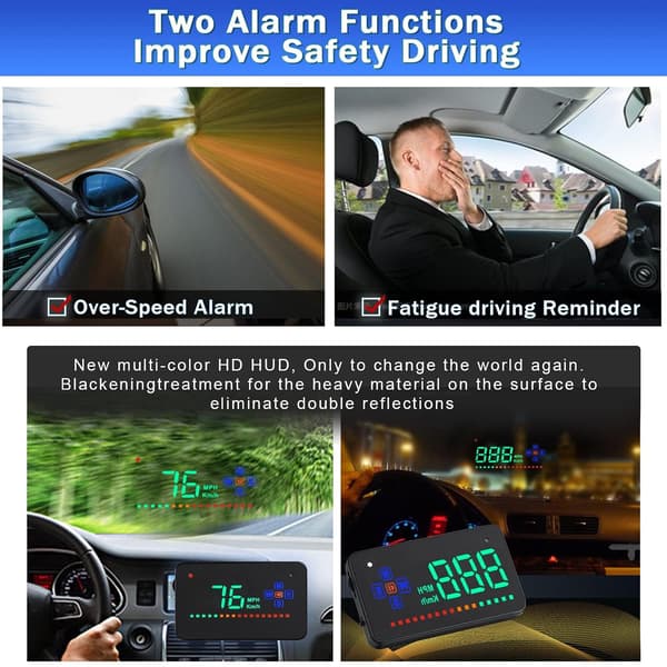 Automatisk head-up-display, GPS head-up-display for biler og lastebiler, LED frontrute-projektor, GPS-turteller