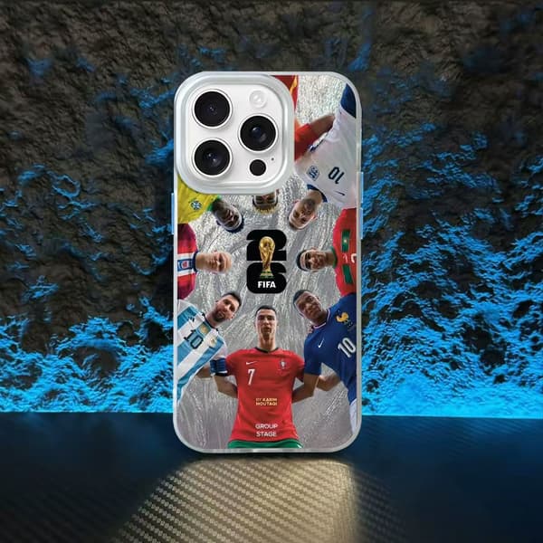 VM Fodboldlegender iPhone-etui Fodboldstjernekollage Beskyttende Telefoncover*iPhone 6 Plus* iPhone 6 Plus iPhone 6 Plus