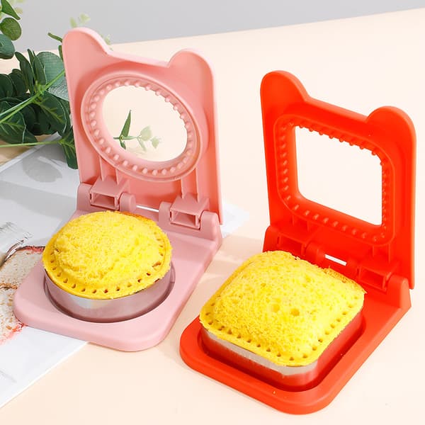 Sandwichskærer i rustfrit stål - DIY-toastform til fyldte brød - Bageværktøj til børnesandwichforme
