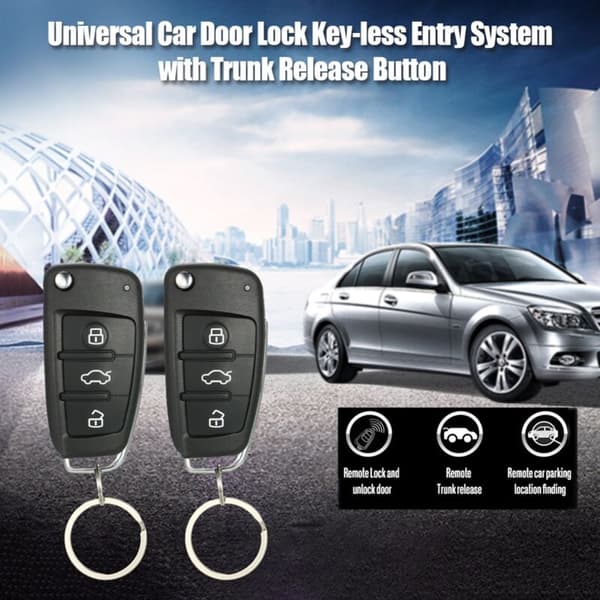Car Central Lock 3 Button with LED Prompt Light Start Stop Alarm Security Remote Control Car Accessories