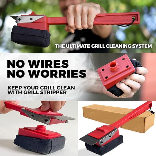 Double Handle High Temperature Resistant BBQ Grill Steam Resistant Sponge