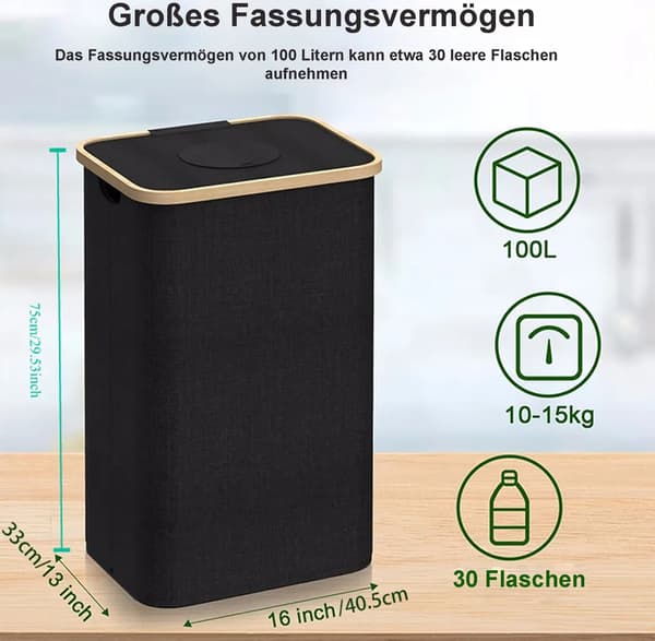 Pantflaskeindsamlingsbeholder | Flaskeopbevaring med hul til køkken, opbevaringsrum, flaskepose, (grå)