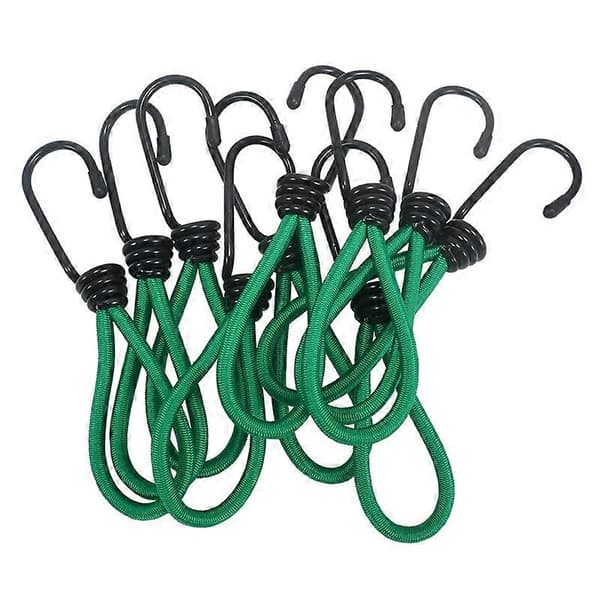 12 Pieces Tensioner Hook, Tarp Tensioner Hook Elastic Camping Tensioners with Hook, Elastic Strap for Tarpaulins [DB]