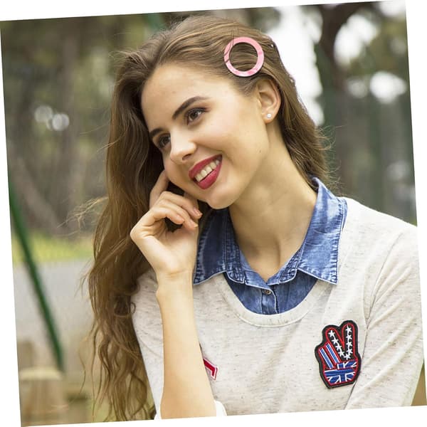 Akryl kortutgivare flickor hårklämmor styling hårnål barrette unik blomdesign