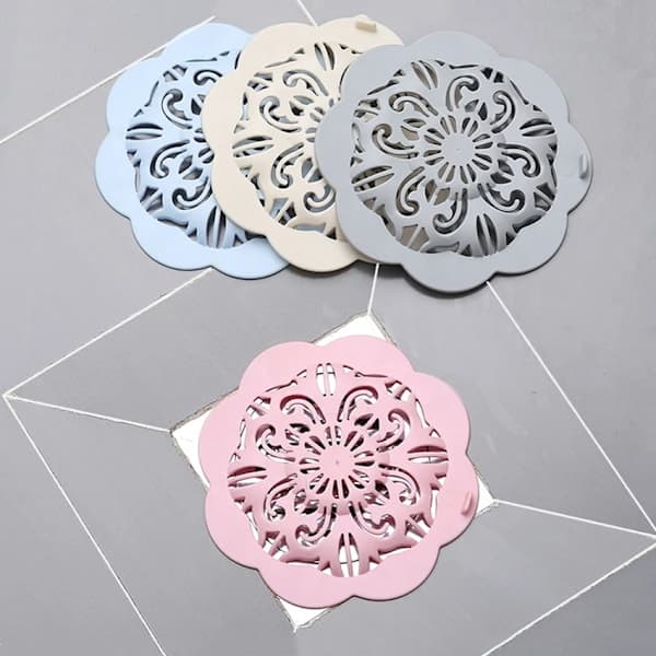 10 Pcs TPR Flower Shaped Anti-blocking Kitchen Floor Drain Stopper_yux