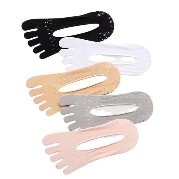 Women's Five Toe Socks - Ultra-Thin, Breathable Toe Socks, Anti-Slip *#2 White* #2 White