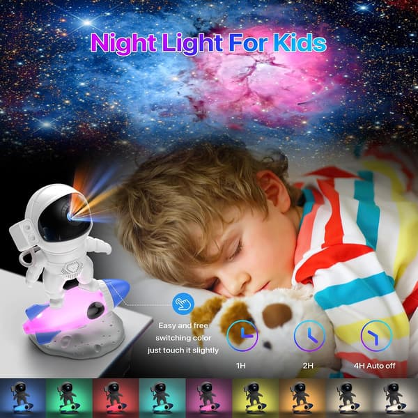 Galaxy Star Projector Night Light 12 in 1 Wireless Remote Control 360° Adjustable LED Lamp with Music for Bedroom Decor