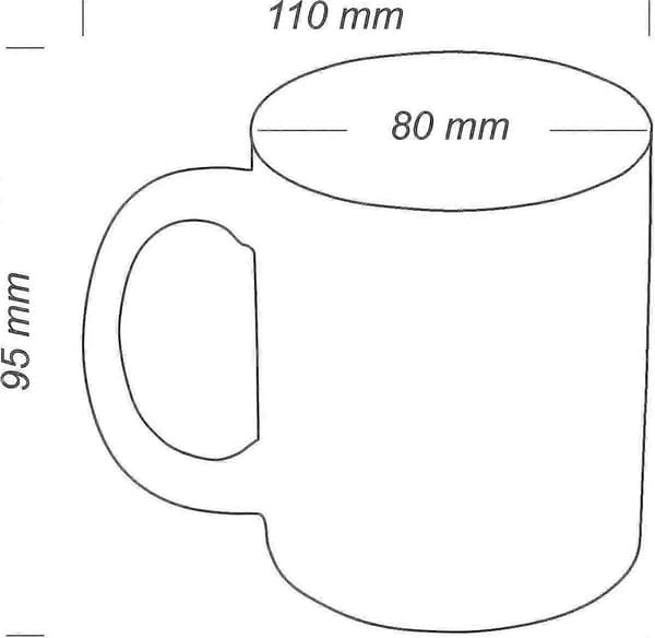 Keramisk mugg med överraskningseffekt - Vit fingerdesign - Rolig kaffemugg som present