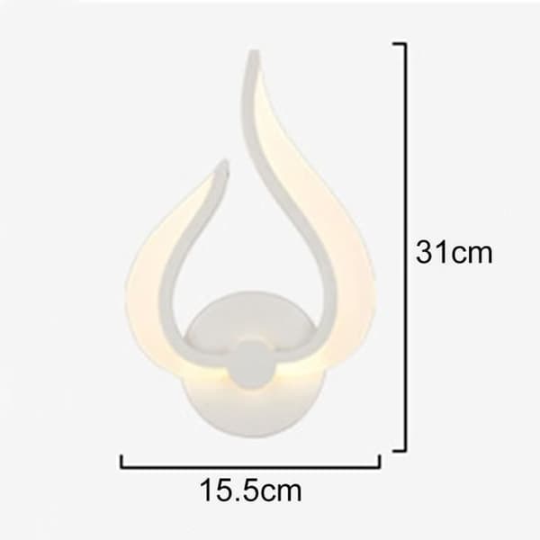 Vegglampe - LEDGLE - Design - Hvit - 10W - IP20 vanntett
