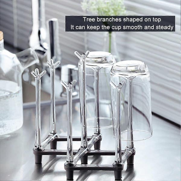 Retractable Drying Rack for Cups, Drying Rack for Glass Bottles, Dishes, Plastic Cups with Non-Slip Base for Kitchen Countertop