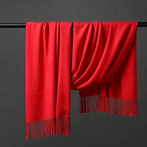 Women's Thick Soft Pashmina Shawl Wrap Scarf Warm Solid Color Stole