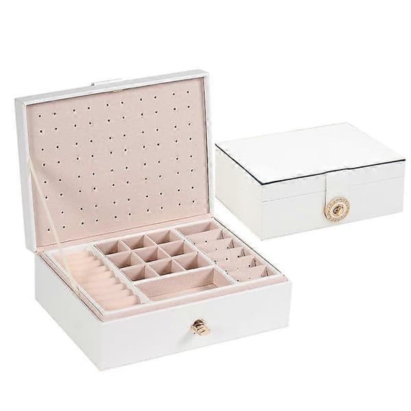 Jewelry Box Storage Box Suitable for Necklace Earring Bracelet Ring Double Layer Stackable Jewelry Box Stand