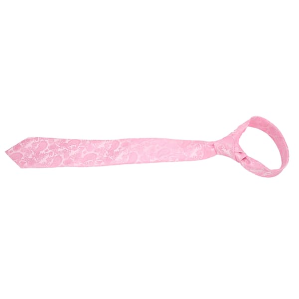 Herreslips Lommetørklæde Sæt Pink Print Klassisk Stil Slips Lommetørklæde Kit til Forretningsmøder Fester Bryllupper