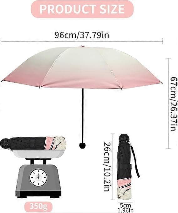 Mini Kompakt Sol & Regn Reseparaply Bärbart Paraply Hopfällbart Rese Vindtätt Paraply UV-Paraply För Solskydd