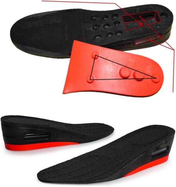 Height Increasing Insoles 2-inch Trimmable Air Cushioned Shoe Inserts for Men and Women