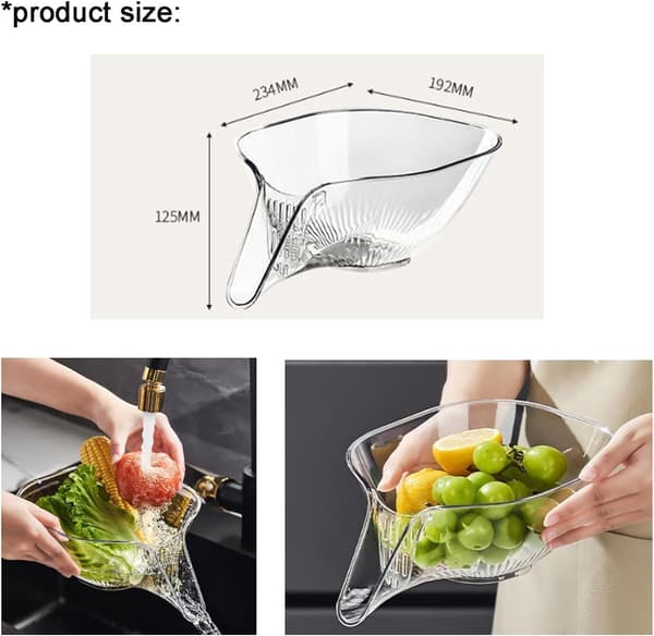 2-pack Drain Basket, Kitchen Drain Basket, Multifunctional Drain Basket, Large Capacity Vegetable Washing Basket