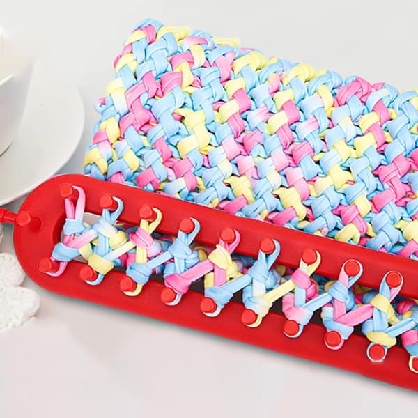2PCS Knitting Loom Crochet Machine Shawl Knitting Machine for Handmade Shawls for Adults (36cm) and Children (26cm)
