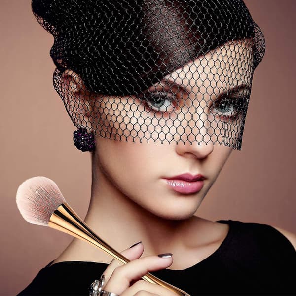 2 stk. store mineralpudderbørster, bløde, fluffy makeupbørster til foundation, blush og highlighter, professionelt makeupbørstesæt til blending, polering