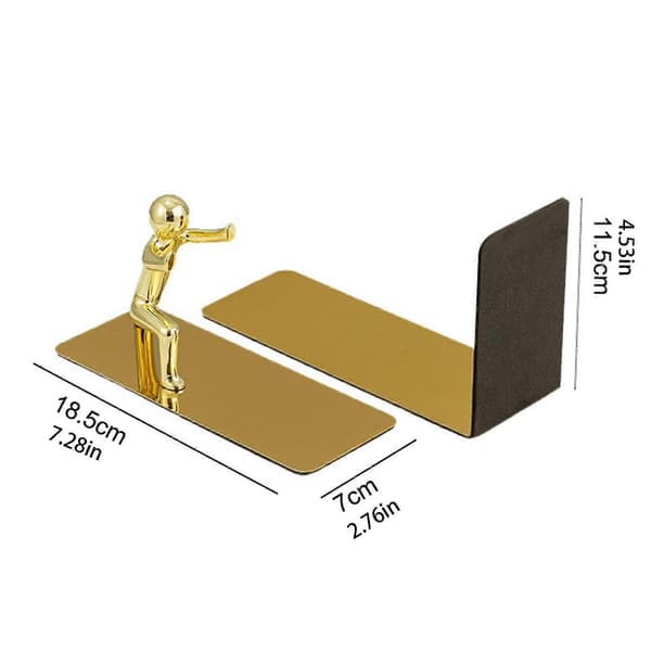 Metal Bookends Kung Fu Man Bookends Desk Bookshelf Creative Bookends Decorative Bookends for Library