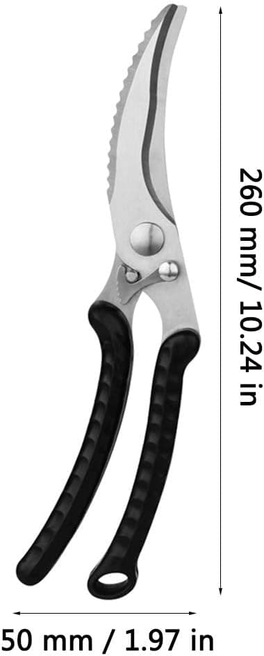 Kitchen Shears for Chicken Bones, Stainless Steel Kitchen Scissors, Sharp Poultry Shears, Poultry Scissors with Non-Slip Handle