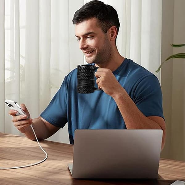 Tire Cup Large Capacity Ceramic 3D Tire Mug Large Car Mug with Handle Portable Cool Coffee Mugs for Office Household