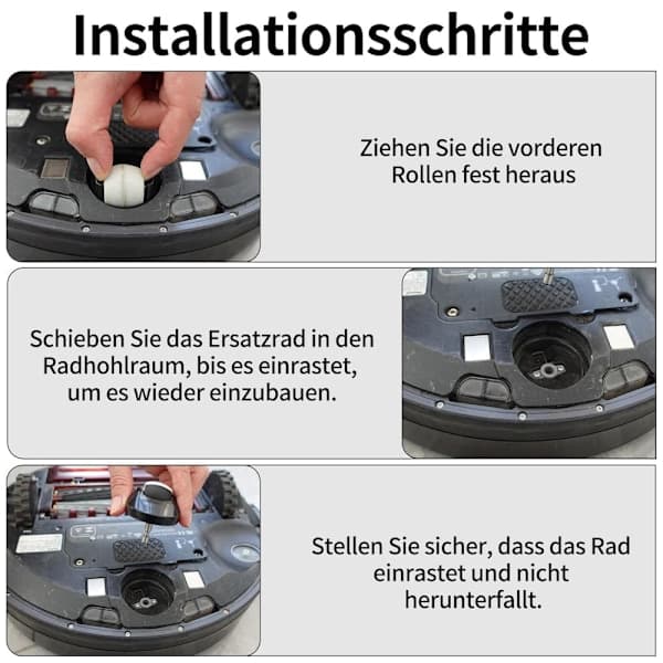 Replacement Front Wheel Complete, Compatible with All iRobot Roomba 500, 600, 700, 800, i7 Series Robot Vacuums, 2 Pack