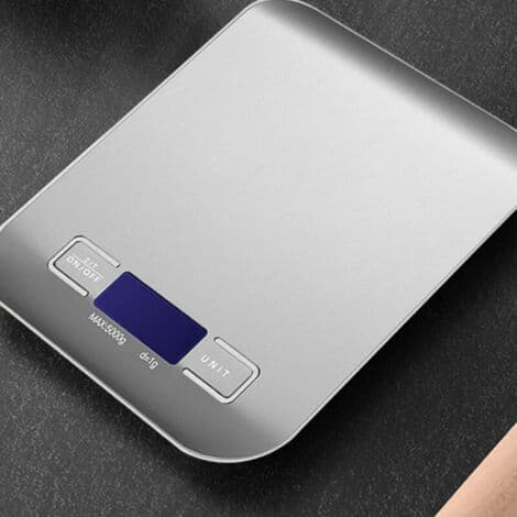Commercial Electronic Kitchen Scale 5kg/0.1g, Multifunctional Stainless Steel Kitchen Scale for Home Cooking, High-Precision Electronic Kitchen Scale