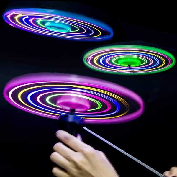 LED Lysende Frisbee-sett – 3-delt selvlysende leketøy, morsom utendørslek for barn