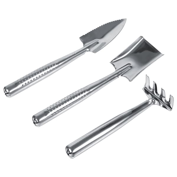 3x Mini Spade Rake Hageverktøy i Rustfritt Stål for Barns Hagelek