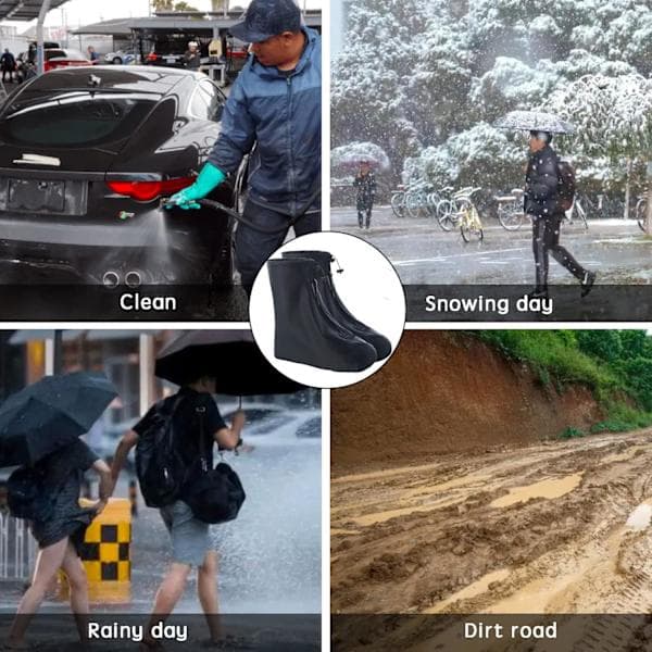 Waterproof Shoe Covers, Rainproof Shoe Covers, Reusable Non-Slip Shoe Covers (L)
