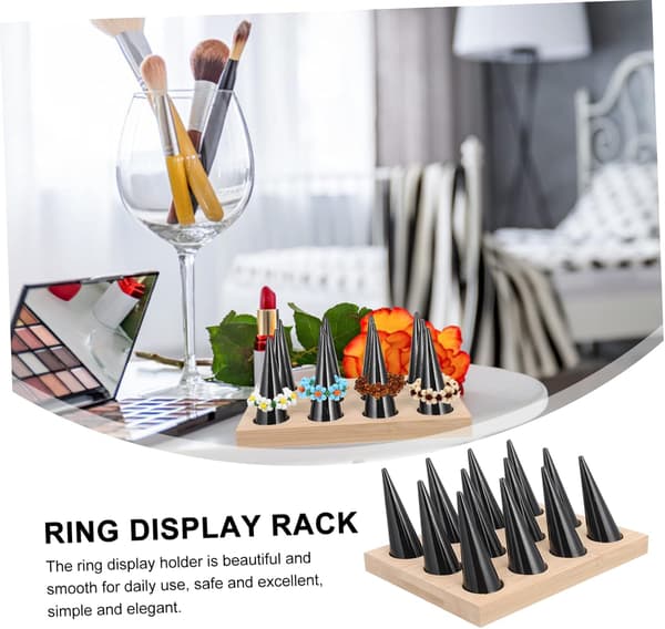 1 sett ringdisplaystativ smykker displaystativ ringer organizer rack 12