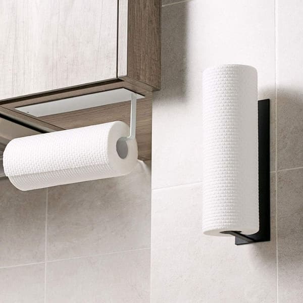 Itsekiinnittyvä keittiöpaperiteline, ei porausta, keittiöpaperi
