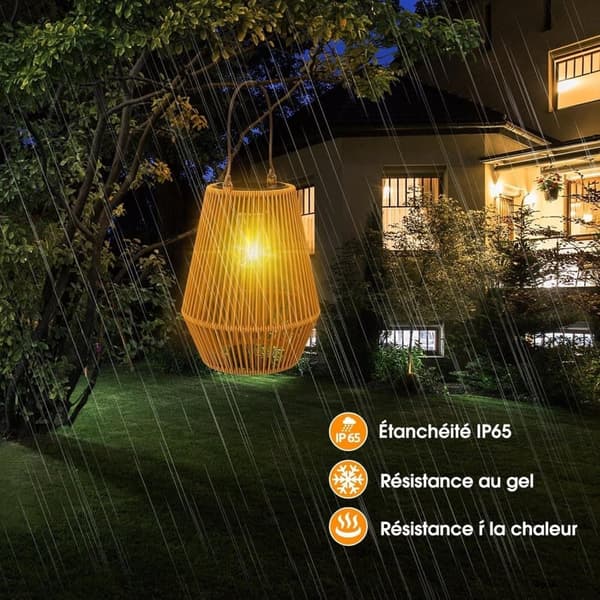 Udendørs solcellelygte til haven, IP65 udendørs solcellelampe hængende solcellelygte perfekt til haver jul halloween balkon_TF_TF
